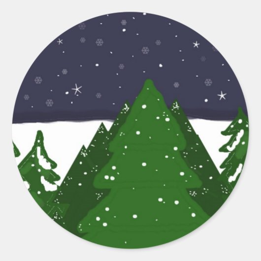 冬の寒さで ラウンドシール (正面)