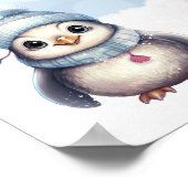 冬の寒さの外の赤ちゃんシャワー歓迎サイン ポスター (角)