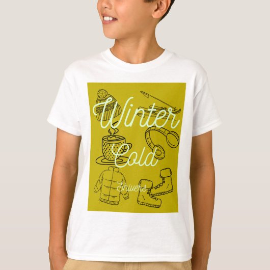 冬の寒さは震える Tシャツ (正面)