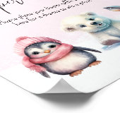 冬の寒さ屋外ベビーシャワーおむつラッフル ポスター (角)