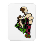 冬の小さな子犬 マグネット (縦)