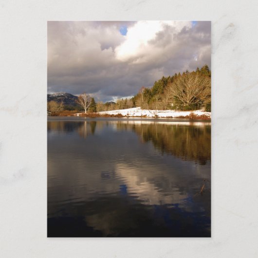 冬の小さな長池 ポストカード (正面)