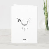 冬の小妖精や小人の休日の挨拶状 シーズンカード (裏面)