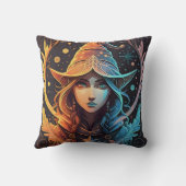 冬の小妖精や小人ウィムシー：美しいロゴスタイルデザイン クッション (裏面)