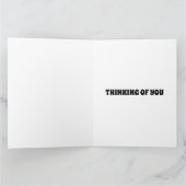 冬の小屋の雪の少女、あなたのことを想って カード (内部)