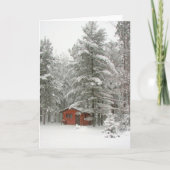 冬の小屋カード カード (正面)
