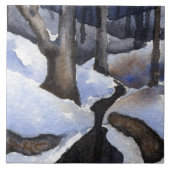 冬の小川で雪が積もる タイル (正面)