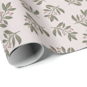 冬の小枝と雪 ラッピングペーパー (ロールコーナー)