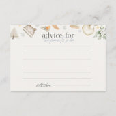 冬の少年の青の予測アドバイスベビーシャワー エンクロージャーカード (裏面)