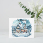 冬の居心地の良いポストカード ポストカード (スタンド正面)