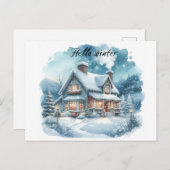 冬の居心地の良いポストカード ポストカード (正面/裏面)