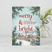 冬の屋外の景色メリーと明るい シーズンカード (スタンド正面)