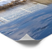 冬の屋根付き橋 ポスター (角)