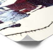 冬の屋根付き橋 ポスター (角)