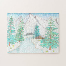 冬の山々 風景 ジグソーパズル