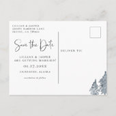 冬の山が日付を救う 案内ポストカード (裏面)