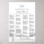 冬の山のアルファベット結婚の座席表 ポスター (正面)