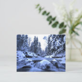 冬の山の川 – ベスキッド山,ポーランド ポストカード (スタンド正面)