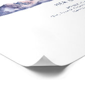 冬の山の日没の署名ドリンクの看板 ポスター (角)