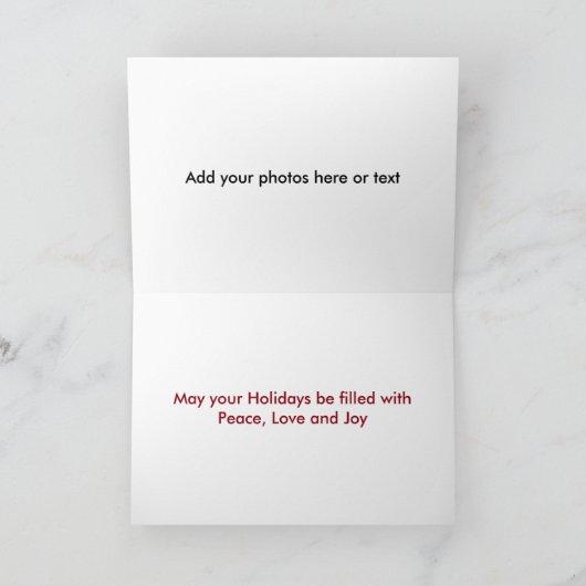 冬の山の景色 シーズンカード (内部)