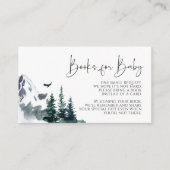 冬の山の本ベビー エンクロージャーカード (正面)