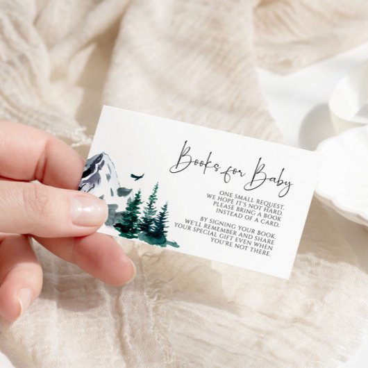 冬の山の本ベビー エンクロージャーカード