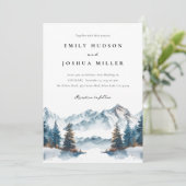 冬の山の松結婚の木 招待状 (スタンド正面)