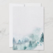 冬の山の森のカントリーウェディング招待状 招待状 (裏面)