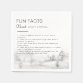 冬の山の森トリビアおもしろいファクト結婚ズ スタンダードカクテルナプキン (正面)