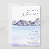 冬の山の秘密の結婚発表 招待状 (正面)