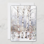 冬の山の結婚式招待状 招待状 (裏面)