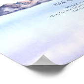 冬の山の署名ドリンクの看板 ポスター (角)