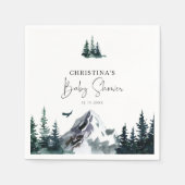 冬の山の赤ちゃんシャワーナプキン スタンダードカクテルナプキン (正面)