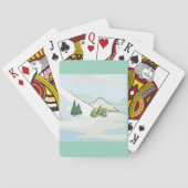 冬の山の雪の風景 トランプ (裏面)