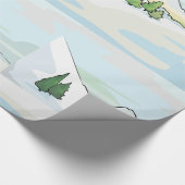 冬の山の雪の風景 ラッピングペーパー (角)