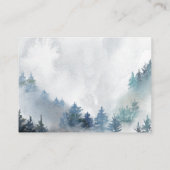 冬の山の青い雪片ブックリクエスト エンクロージャーカード (裏面)