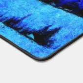 冬の山の風景芸術的絵画 デスクマット (コーナー)