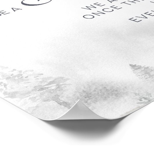 冬の山サイドではなくシートを選択結婚 ポスター (角)