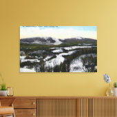 冬の山サドルバックの表示 キャンバスプリント (インサイチュ (リビング))