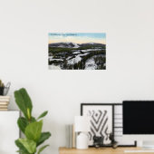 冬の山サドルバックの表示 ポスター (ホームオフィス)