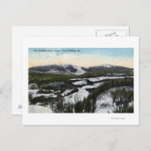 冬の山サドルバックの表示 ポストカード (正面/裏面)