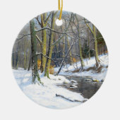 冬の山景色 セラミックオーナメント (正面)