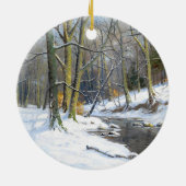 冬の山景色 セラミックオーナメント (裏面)