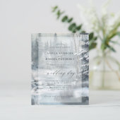 冬の山林での結婚式招待状 (スタンド正面)