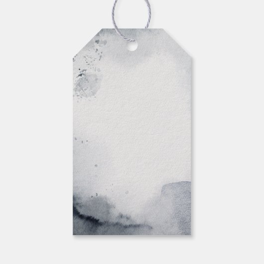 冬の山林の松の木 ギフトタグ (裏面)