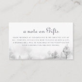 冬の山林結婚の願い事 エンクロージャーカード (正面)