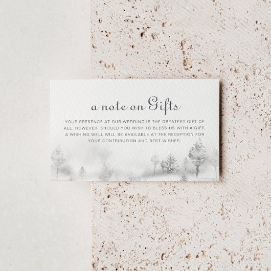 冬の山林結婚の願い事 エンクロージャーカード