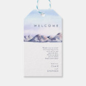 冬の山結婚の歓迎ギフトラベル ギフトタグ (正面)