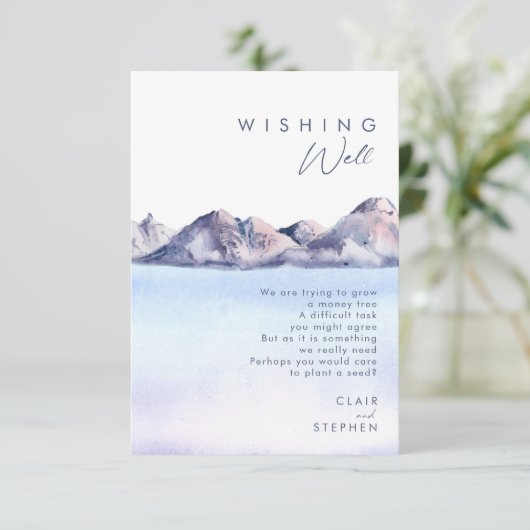 冬の山結婚の願い井戸 エンクロージャーカード (スタンド正面)