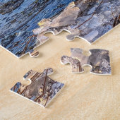 冬の山4k壁紙シンプルランドスケープ写真 ジグソーパズル (側面)